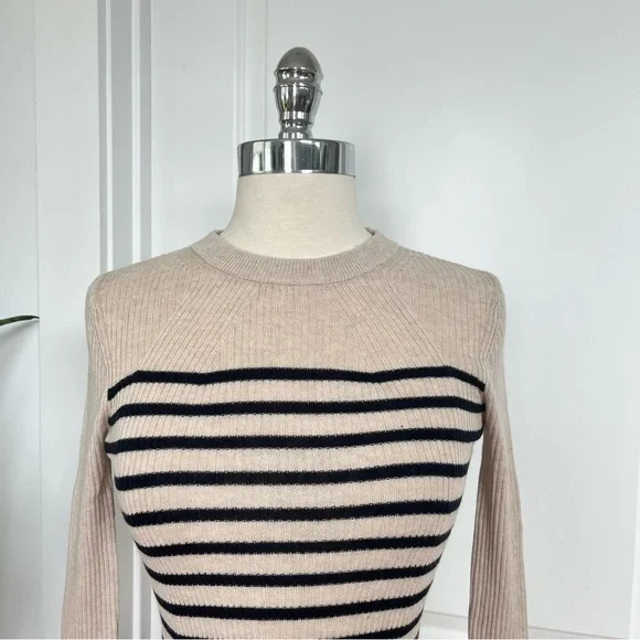 Rag & Bone Cashmere Striped Ribbed Sweater - Picture 3 of 8